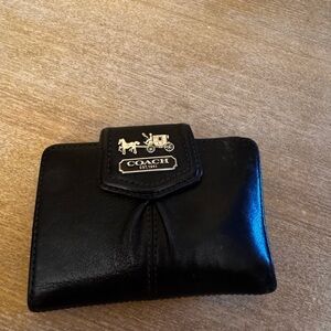 Coach Black Leather Card Holder